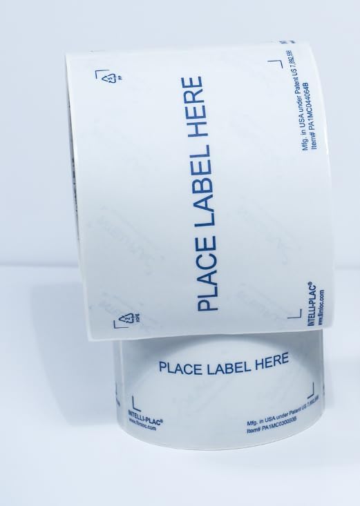 INTELLI-PLAC Label Holder for Containers, Totes, Bins (100, 3X5) Permanent Label Holder Makes It Easy to Apply-Remove-Replace Your Labels. Prevent Sticky Residue & Messy Overlapping of Labels