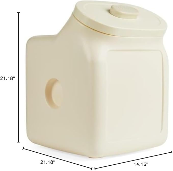 Reddy White Airtight Food Storage Container for Dogs Large 50 lbs.