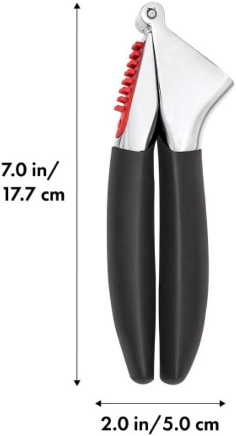 OXO Good Grips Heavy Duty Garlic Press, Die-Cast Zinc, Black