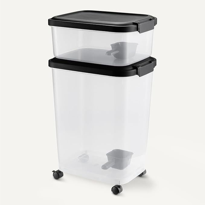 Amazon Basics Pet Food Storage Container 30lbs+10lbs