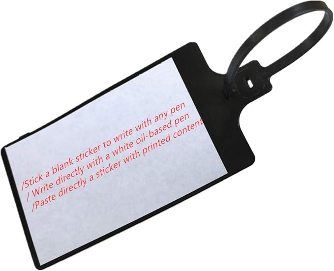 Plastic Seals Shipping Tags Logistics Use Big Sign Tie Large Label Tie, 255mm Total Length, Package of 100pcs (Black)