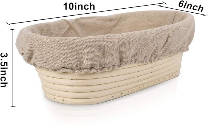 YAANI Sourdough Starter Kit, Sourdough Bread Baking Supplies, Banneton Bread Proofing Basket Set Of 2 Round and Oval, Dough Whisk, Scoring Tool, Metal Scraper, Silicone Scraper, Premium Baking Tools