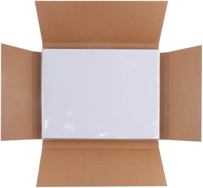 L LIKED 8.5x11 Printable White Sticker Paper Full Sheet Label, Matte, for Laser & Inkjet Printing (100 Sheets)