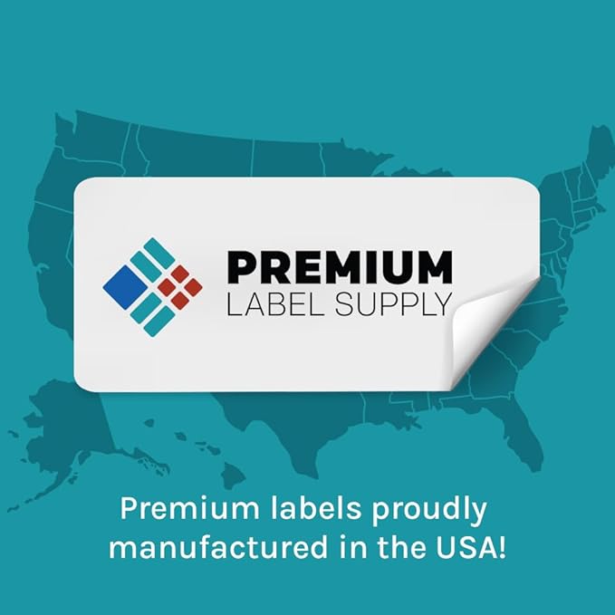 Premium Label Supply Bright Neon Color Fluorescent Sticker Labels - 3.5" x 5" Labels - (Fluorescent Green, 2000 Labels)