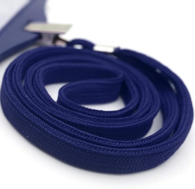 Ollain Badge Lanyards Neck Bulk Cruise Lanyards Lanyard with Clip for ID Card Name Tags Badge Holders (Navy Blue, 50 Pack)