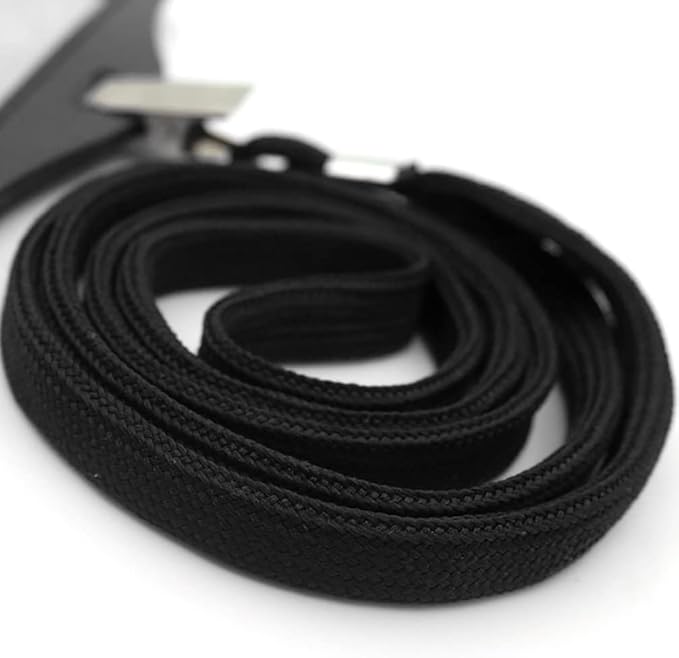 Ollain Badge Lanyards Neck Bulk Cruise Lanyards Black Lanyard with Clip for ID Card Name Tags Badge Holders (Black, 50 Pack)