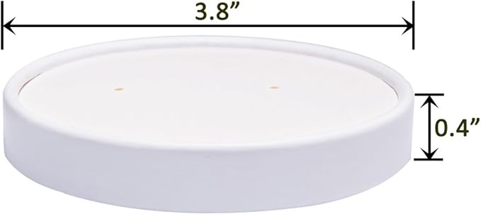 Belinlen Paper Ice Cream Cups with Paper Lids, Hot/Cold Soup Cups with Lids (White) (25, 16 oz)