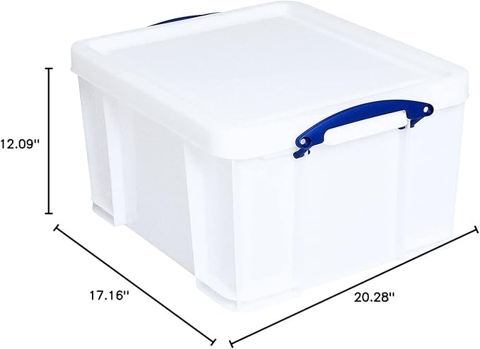 Really Useful Plastic Storage Box 42 Litre White Strong