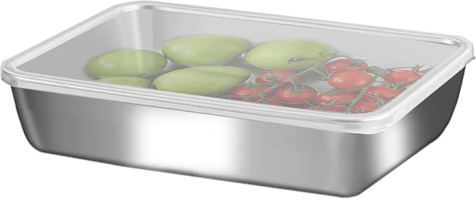 Stainless Steel Lunch Box 6-Pack,Stackable Snack Storage Boxes, Lid Food Container, Reusable Food Storage Container for Travel and Work, Dishwasher Safe, Freezer Safe