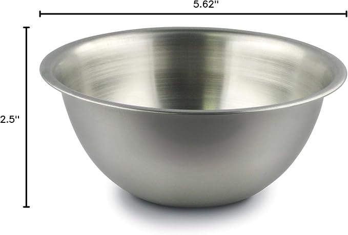 Fox Run Brands 1/2-Quart Stainless Steel Mixing Bowl, Silver