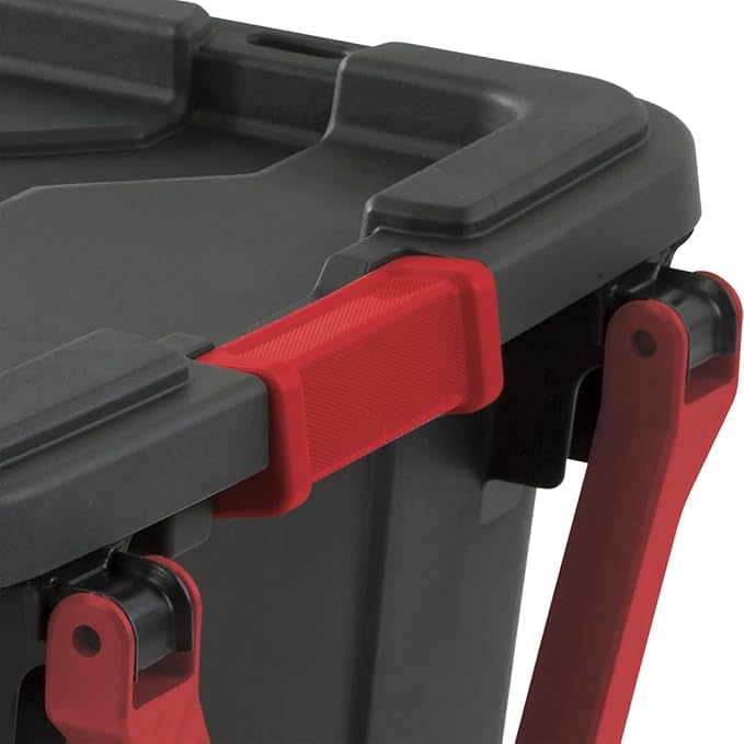 Storage Bins 40 Gallon Heavy-Duty Plastic Storage Bins, Container Totes with Durable Lid and Secure Latching Buckles, Stackable 2 Pack