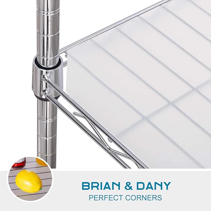 BRIAN & DANY Wire Shelf Liner 18" X 48", Heavy Duty Shelf Liners for Wire Shelving, Waterproof Protector Mats, Set of 5, Transparent
