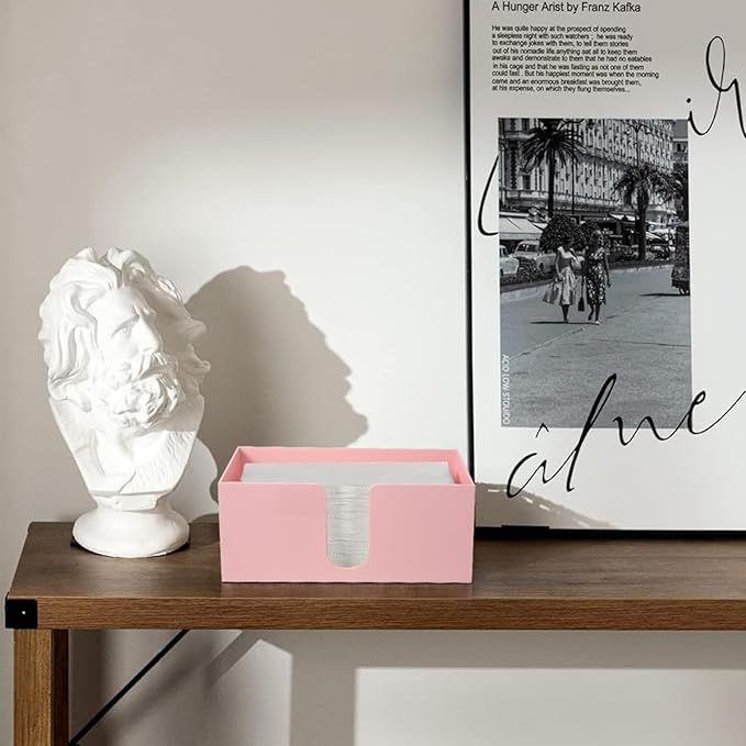 Acrylic Paper Towel Holder Countertop, Pink Paper Towel Dispenser, Napkin Holder, Suitable for Z-fold, C-fold or MultiFold Trifold Paper Towels for Bathroom Toilet Kitchen