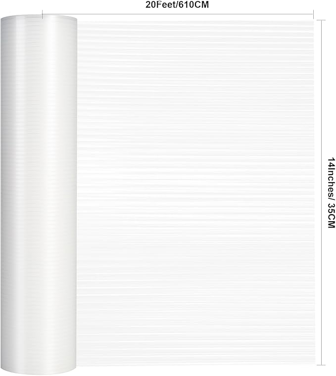 Shelf Liner, 14 Inches x 20 FEET Non-Slip Kitchen Cabinet Liner, Washable Oil-Proof Non-Adhesive Contact Paper for Kitchen Drawer, Cabinet, Shelves, Refrigerator, Storage, Desks, coutertops