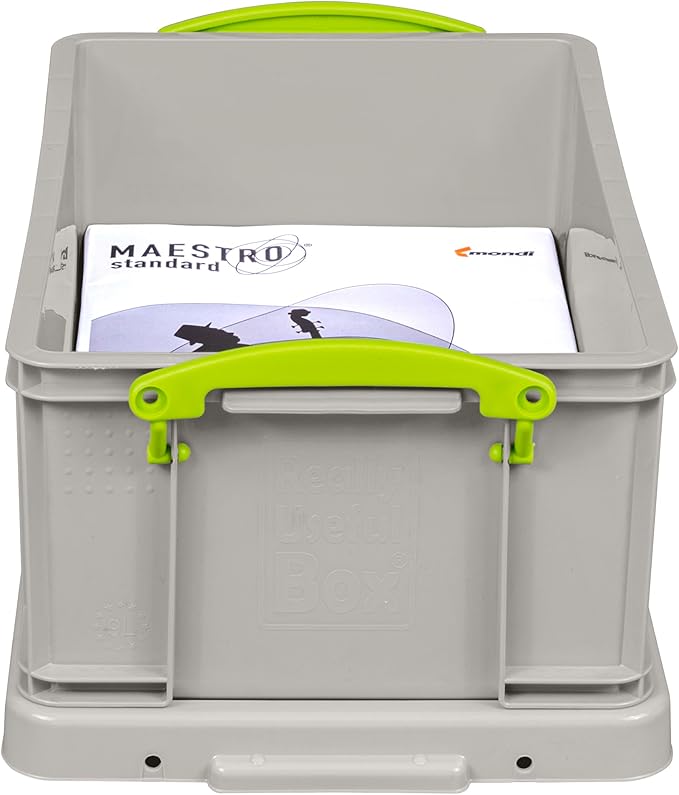 Really Useful Box Plastic Storage 9 Litre Recycled Dove Grey