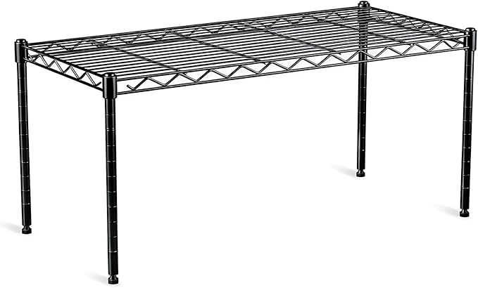 1-Tier Wire Shelf Rack,30" Wx14 Dx17 H,Single Metal Shelves Rack,Height Adjustable Metal Wire Shelving Unit and Storage KOR Kitchen,Cabinet,Countertop,Under-Sink,Closet,Pantry,Studio