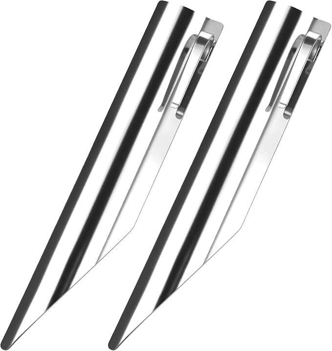 Crumbers for Servers, Crumb Sweepers, Food Crumb Scraper, Restaurant Crumb Cleaner, Portable Server Tools Stainless Steel Crumber Tool, Crumbers for Servers, Waiters, Waitresses (2 PACK, Pure Silver)