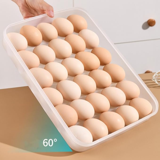 3 Pack Deviled Egg Containers with Lid, 90 Slot Plastic Egg Holder for Refrigerator, Clear Storage Egg Carrier Tray Stackable Egg Dispense for Party, Easter, Travel, Camping
