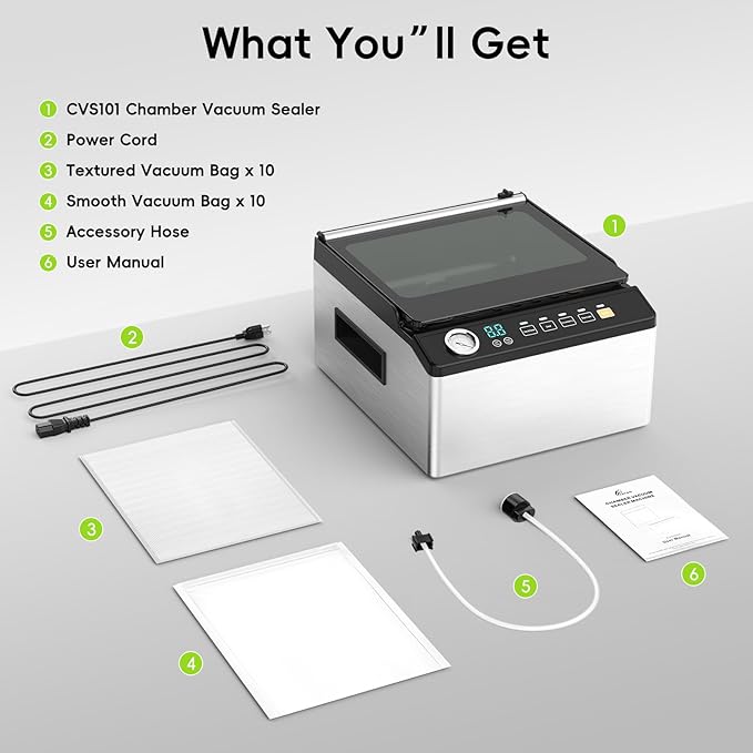 Chamber Vacuum Sealer for Food, 230W Commercial Food Saver Vacuum Sealer Machine, Meat Vacuum Packing Machine with 11.5" Seal Bar for Liquid-Rich Wet Foods, Cooking Sous Vide, Liquids, Powders, Sauce