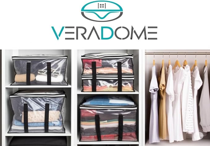 Heavy Duty Clear Tote Bag for Storage & Organization β Extra Large, Durable Zippered Storage Bin with Reinforced Handles β for Home, Travel & Garage Use (X-Large, 6.0, Count)