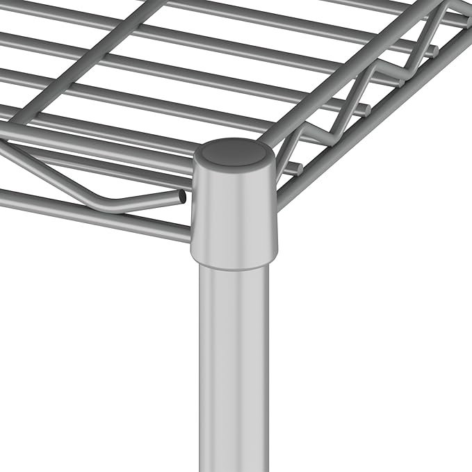 HOMEFORT 6-Tier Wire Shelving, 6 Shelves Unit Metal Storage Rack, Closet Shelves for Kitchen, Pantry, Closet, Bathroom, 14" D x 21" W x 75.6" H (Grey)
