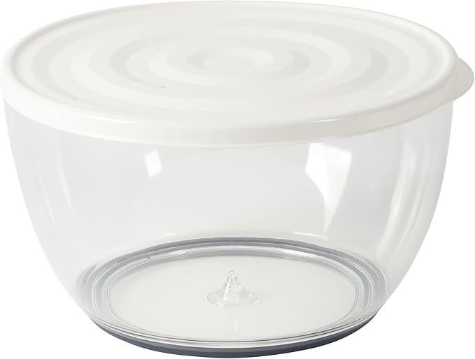 Sur La Table Kitchen Essential 6.3 Qt Salad Spinner, Fruit Wahser, Fruit Washing Bowl with Strainer, Vegertable Cleaner, Salad Cleaner, Lettuce Washer - Juniper Green
