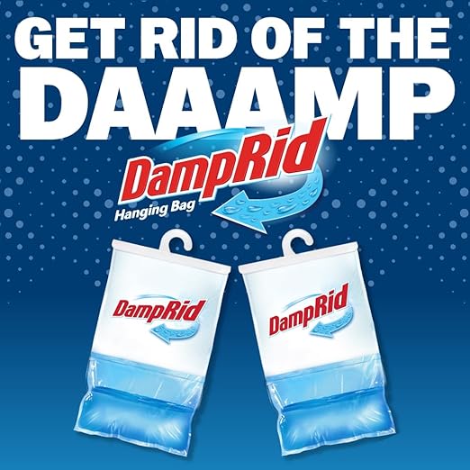 DampRid Pure Linen Hanging Moisture Absorber, 16 oz., 3 Count (Pack of 1) - Eliminates Musty Odors for Fresher, Cleaner Air, Ideal for Closet, 14% More Moisture Absorbing Power*