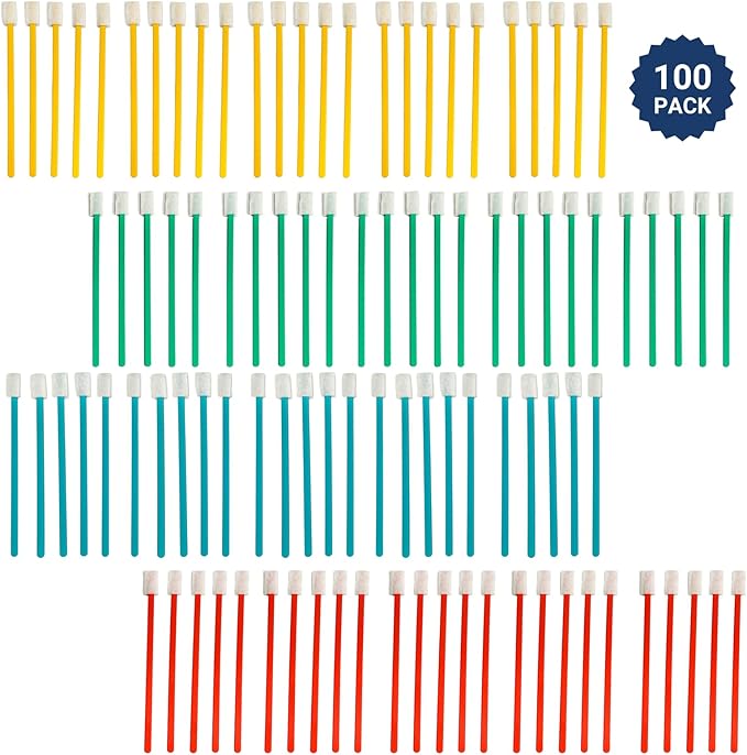 Evaclean Swilly Original Disposable Crevice Brushes - 100 Pack - Versatile Cleaning Tool for Tight Spaces, Window Tracks, Keyboards, Car Vents, and Household Use (Multicolor)