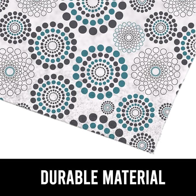 GORILLA GRIP LeakGuard Non-Adhesive Under Sink Mat for Kitchen Cabinet, 24x40, Waterproof Quick Dry Shelf Liner, Durable Absorbent Felt Mats for Bathroom Sink, Cabinets, Dresser, Spiral Gray Turquoise