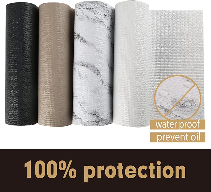 Premium Drawer and Shelf Liner for Cabinet, Non Adhesive Liner for Kitchen, Strong Grip Non Slip Shelf Liners for Kitchen Cabinets, Storage, Drawers, Shelves, Kitchenware and Tableware, Marble