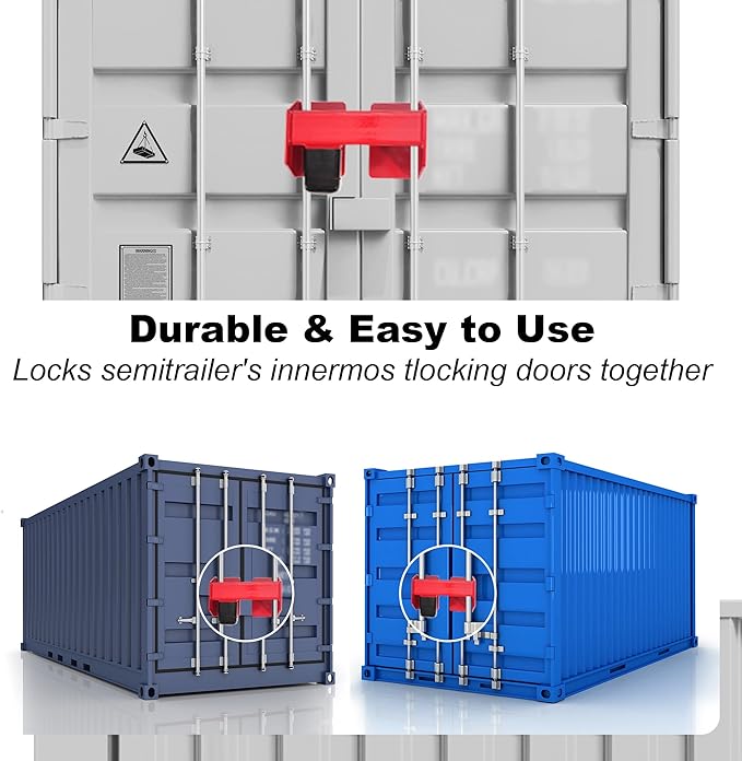 Heavy Duty Cargo Door Equipment Lock, Combination Security Lock, Fits Vertical Bars 9-3/4”-16” Apart(Combination)