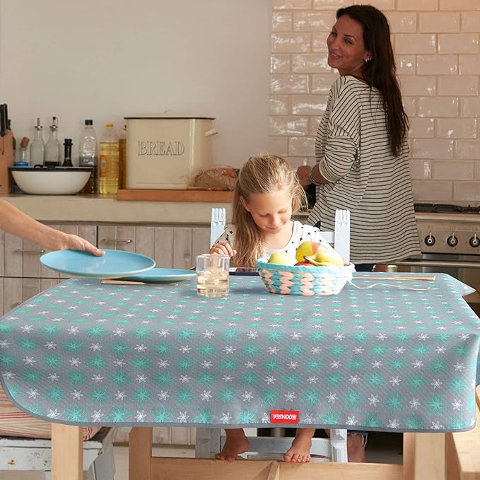 Splat Mat for Under High Chair Mat, 42x46 Inch, Mealtime Baby Splat Mat for Art/Crafts/Playtime, Waterproof Splash Mat, Machine Washable Portable Picnic Floor Mat Baby Feeding Table Cloth