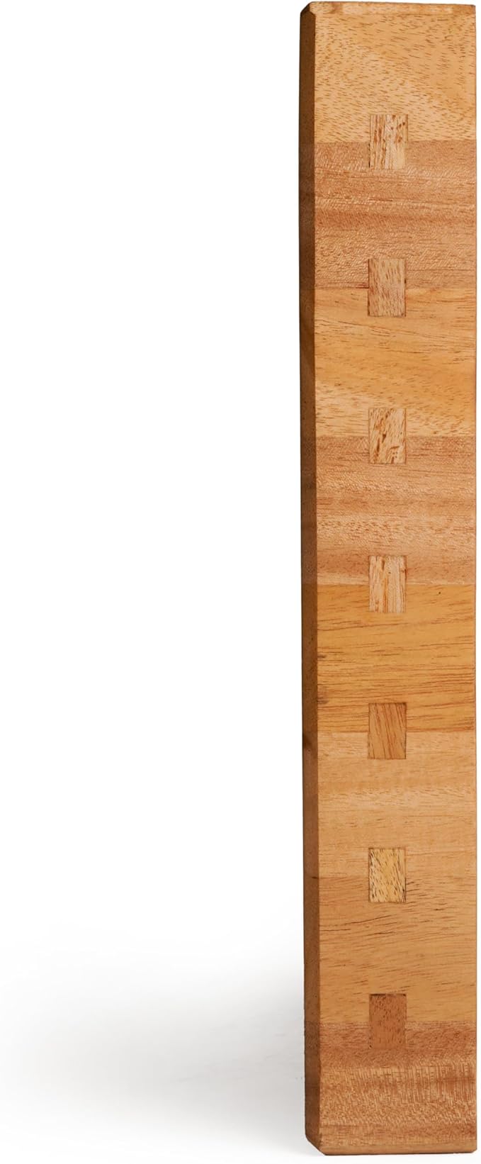 SHUMARU Mahogany End Grain Cutting Board 12.6×12.6×2 in with Holder – Handmade Checkered Butcher Block, Knife-Friendly, Non-Slip Feet, Ergonomic Handles