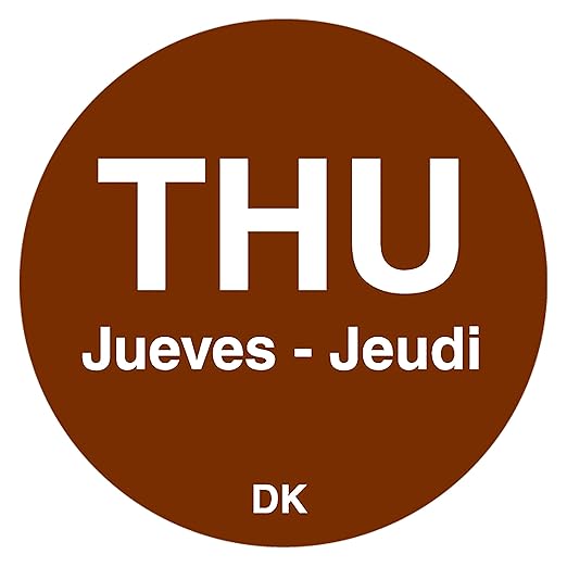 DayMark Safety Systems-IT1143924 Day of The Week 3/4" Circle Permanent Label, THU (Roll of 1,000) (Pack of 2)
