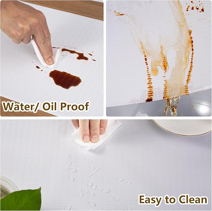 Shelf Liner, 11.8 Inches x 20 FEET Non-Slip Kitchen Cabinet Liner, Washable Oil-Proof Non-Adhesive Contact Paper for Drawer, Cabinet, Shelves, Cupboard, Refrigerator, Storage, Desks, Countertop