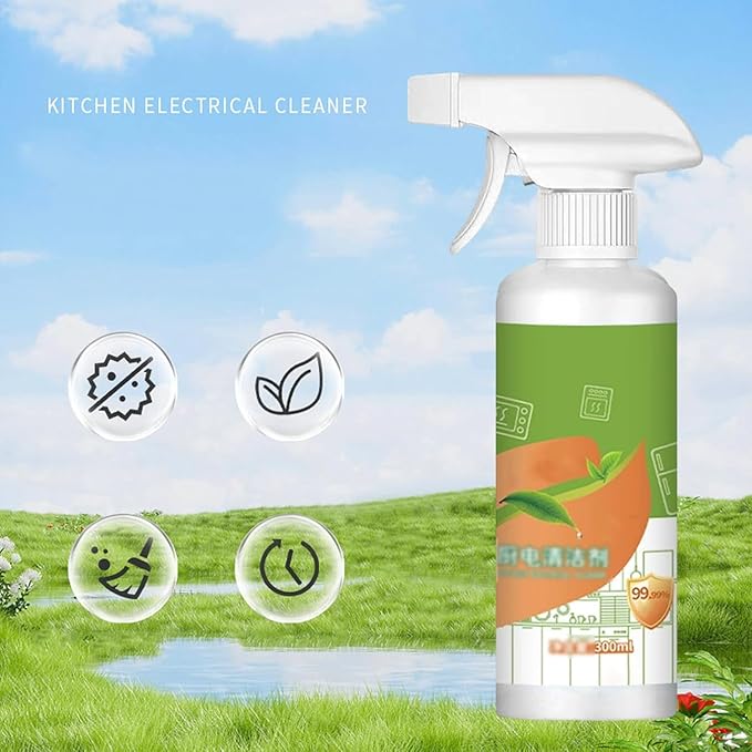 Fly Cleanse Natural Formula to Household Appliances,New10.56oz Electrolyzed Ion Kitchen Cleaner Spray,Kitchen Appliance Cleaner,For Hold,Oven,Stove,Range Hood (2PCS)