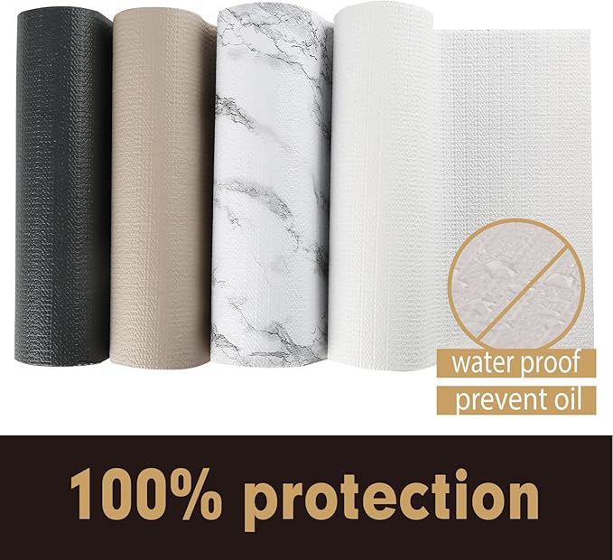 Premium Drawer and Shelf Liner for Cabinet, Non Adhesive Liner for Kitchen, Strong Grip Non Slip Shelf Liners for Kitchen Cabinets, Storage, Drawers, Shelves, Kitchenware and Tableware, White