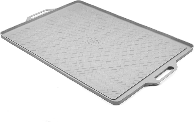 Tuff Pupper 28x20 Large Dog Feeding Mat for Food and Water | Dog Food Mats for Floors | Waterproof Dog Water Bowl Mat | Dog Placemats Pet Food Mat | Silicone Feeding Mat for Cats and Cat Bowls
