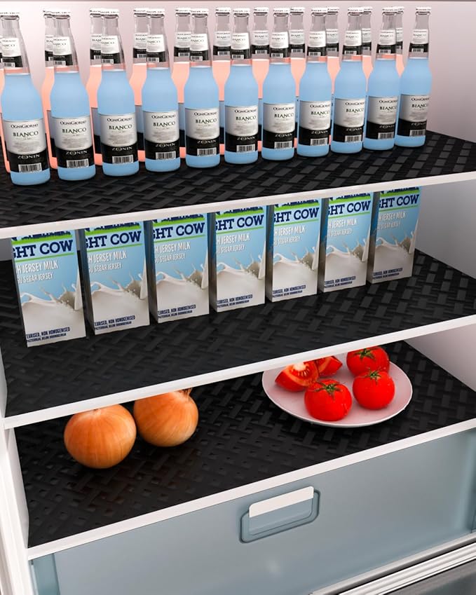 Shelf and Drawer Liner for Kitchen Cabinet, Non-Adhesive 18in x 360in Waterproof Contact Paper Refrigerator Liners Thickened Durable EVA Material Non Slip Mat for Dresser Cupboard Pantry Protector