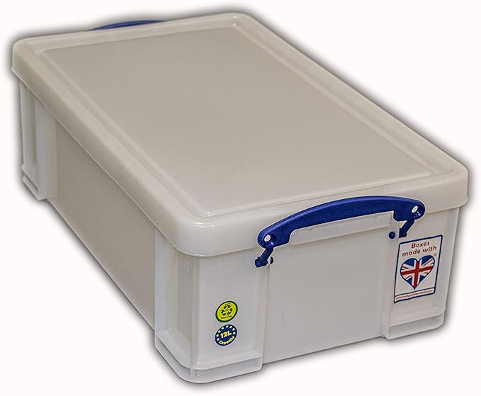 Really Useful Plastic Storage Box 12 Litre White Strong