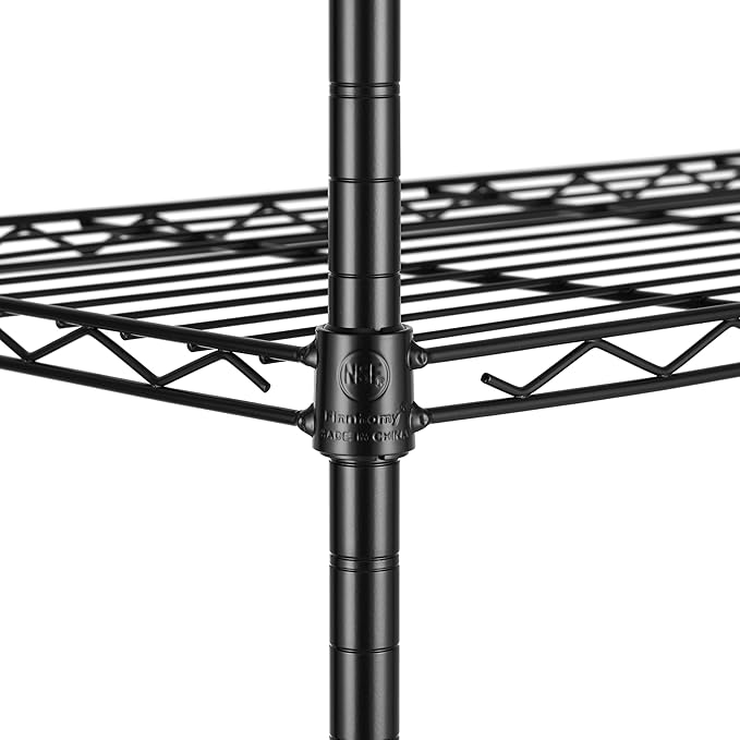 Finnhomy 9-Tier Wire Shelving Unit Adjustable Steel Wire Rack Shelving, 14x36x82 Inches 9 Shelves Metal Storage Rack, Pantry Shelves for Storage, Metal Garage Shelves with NSF Certified, Black