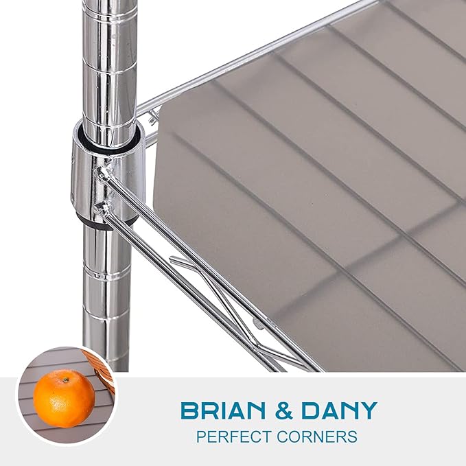 BRIAN & DANY Wire Shelf Liner 14" X 36", Heavy Duty Shelf Liners for Wire Shelving, Waterproof Protector Mats, Set of 4, Charcoal