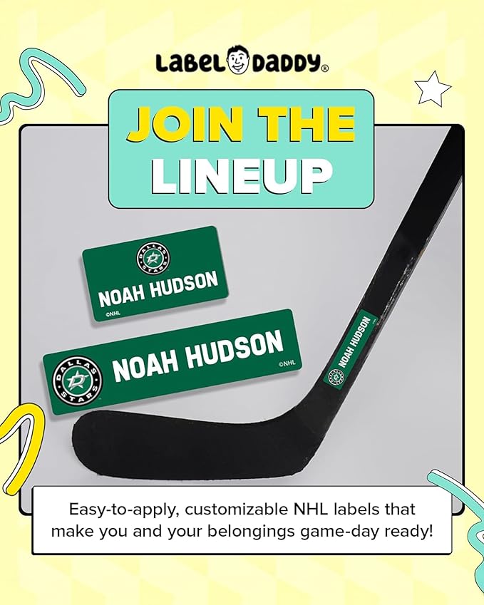 NHL Hockey Labels - Custom Peel and Stick, Waterproof Labels - Great for Organization, Sports, School, Day Camp Label - 155 Pack (Pittsburgh Penguins)