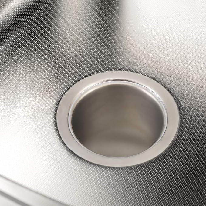 Kitchen Extended Sink Flange, Deep Garbage Disposal Flange Kitchen Sink Stainless Steel Flange Fit 3-1/2 Inch Standard Sink Drain Hole, Deep Sink Flange Replacement Accessories