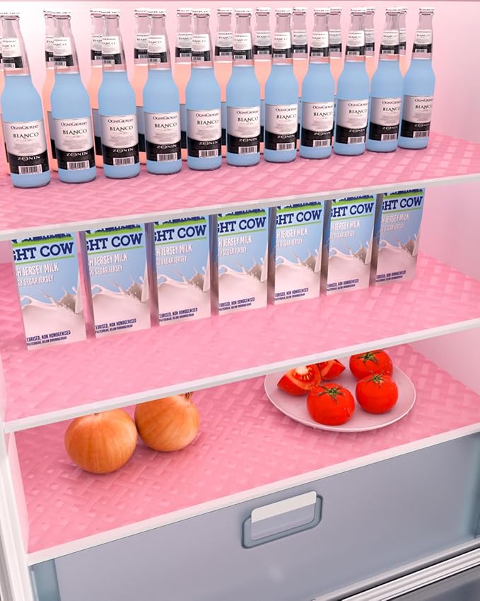 Shelf and Drawer Liner for Kitchen Cabinet, Non-Adhesive 18in x 360in Waterproof Contact Paper Refrigerator Liners Thickened Durable EVA Material Non Slip Mat for Dresser Cupboard Pantry Protector