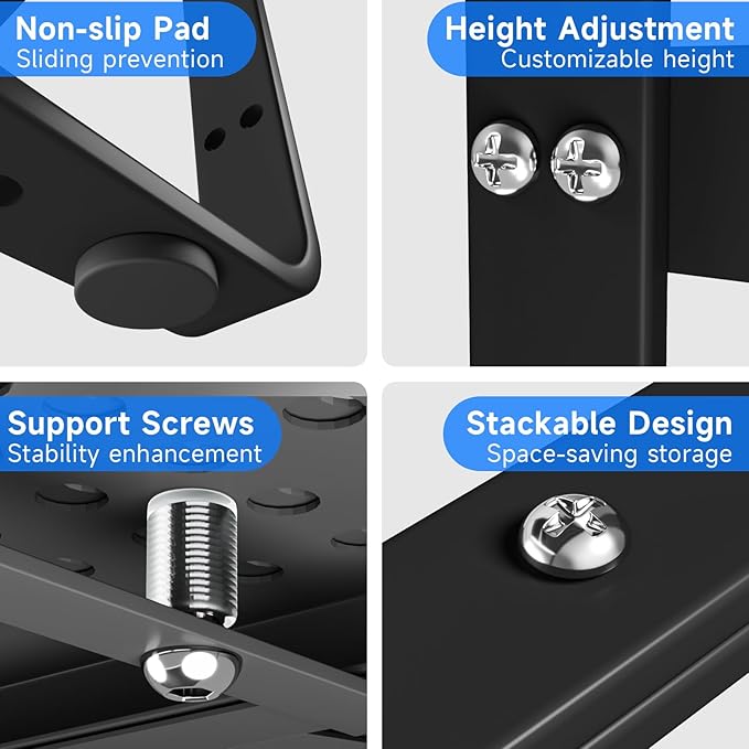 KIKIBRO Expandable Cabinet Shelf Organizers, Kitchen Small Stand Rack Organization for Tabletop Countertop Cupborad Pantry, Black 2 Pack