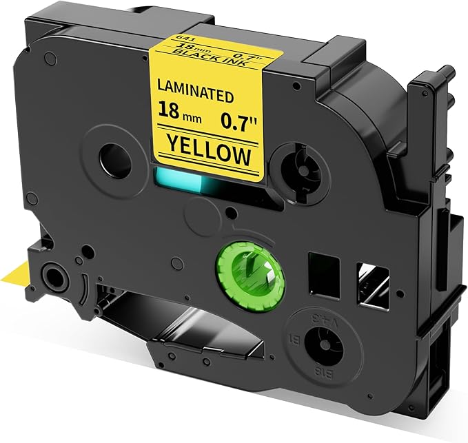 Replacement for Brother TZe-641 TZe641 TZe TZ Tape 18mm 0.7 Laminated Yellow P Touch Label Tape Compatible with Brother PT-D400 PT-D410 PT-D600 PT-P700 Label Makers, Black on Yellow, 3/4 Inch, 4-Pack