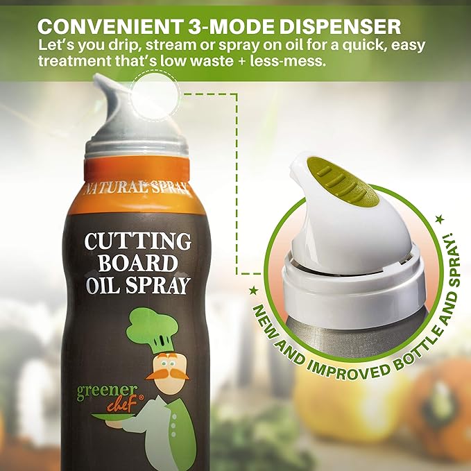 Greener Chef Cutting Board Oil Spray - 2 Pack