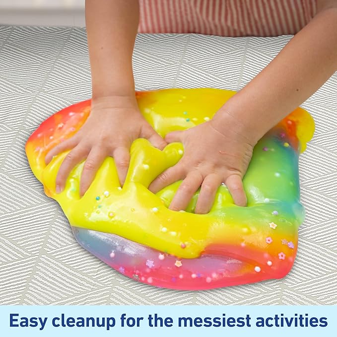 Graco Baby Disposable Splat Mats – 60 Count, 47" x 40", Biodegradable Floor Protector for Mealtime, Under High Chair, Home & Restaurant Use, Port Design