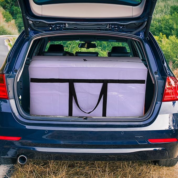 4 Pcs 66 Gallon Extra Large Moving Bags Heavy Duty Storage Bag with Strong Zipper Handle Foldable XXL Jumbo Storage Tote Packing Moving Box for College Dorm Travel Cloth Duffle (Jelly Purple)